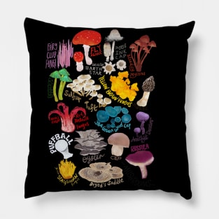 Mushrooms, Mushrooms, Mushrooms Pillow