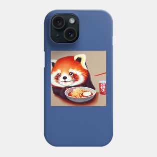 Kawaii Red Panda Eating Ramen Phone Case