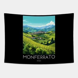 A Pop Art Travel Print of Monferrato - Italy Tapestry