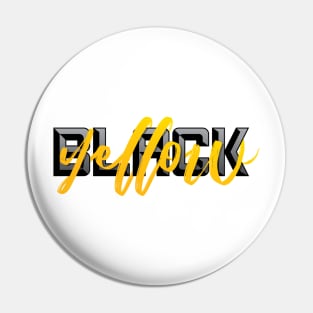 Black and Yellow Pittsburgh Fan Design Pin