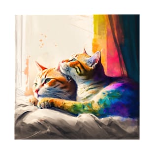 Colorful Cat Love T-Shirt