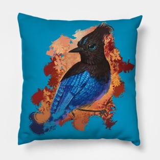 Steller's Jay All Day Pillow