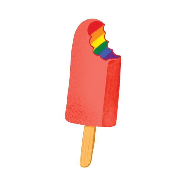 Pride Popsicle LGBTQ flag on a Popsicle by SusanaDesigns