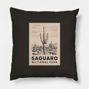 Saguaro National Park Travel Poster Pillow