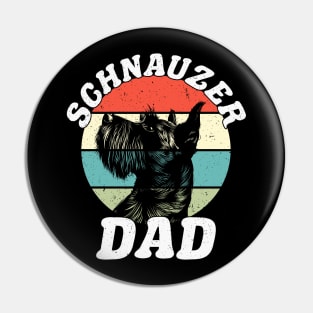 Schnauzer Dad Dog Funny Father's Day Vintage Pet Pin