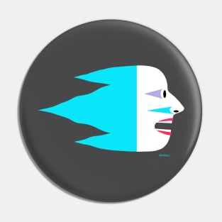 Flying Head - blue Pin