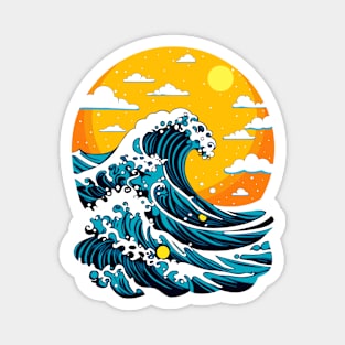 Japanese style waves. Magnet