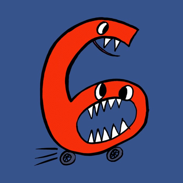 Monster Number 6 - happy sixth birthday! by heyK