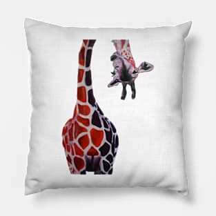 Giraffe acrylic painting Pillow