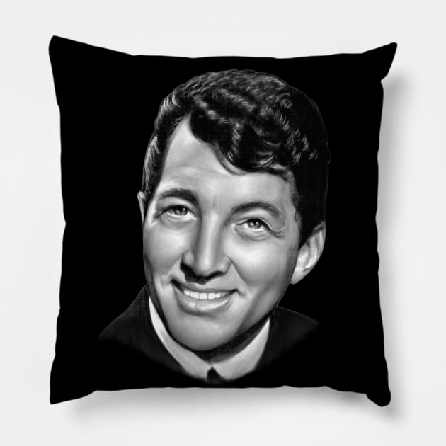 The portrait of Dean Martin Pillow by JoanTatley