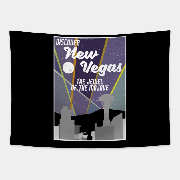 Vintage New Vegas Skyline Tapestry by selmaeelsharon