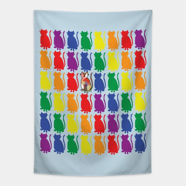 Cats Pride Tapestry by ellenhenryart