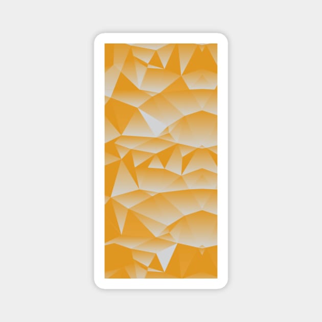 Orange Abstract Asymmetrical Geometrical Shapes Magnet by New East 