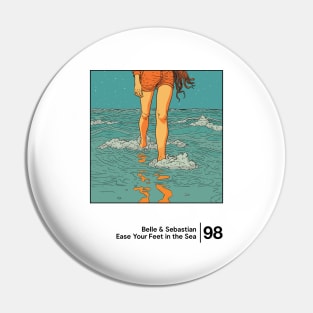 Ease Your Feet in the Sea / Graphic Artwork Design Pin