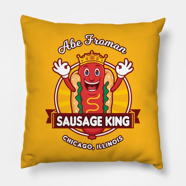 Abe Froman, Sausage King of Chicago Pillow by 3 Guys and a Flick