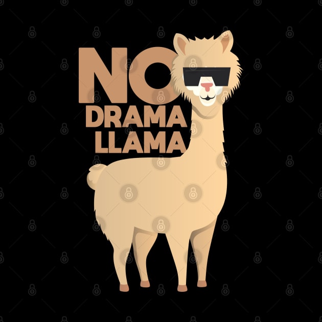 No Drama Llama - Hilarious Vector Illustration Of a Cool Llama by WaltTheAdobeGuy