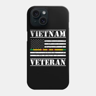 Vietnam Veteran Thin Line American Flag Pride Phone Case