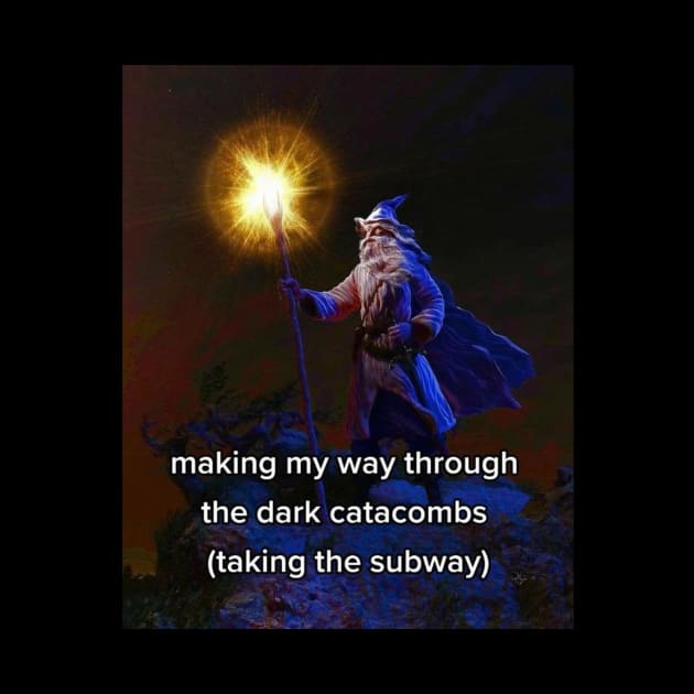 meme wizard post art funny magical quote by GoldenHoopMarket