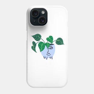 Indoors green plant in modern flowerpot Phone Case