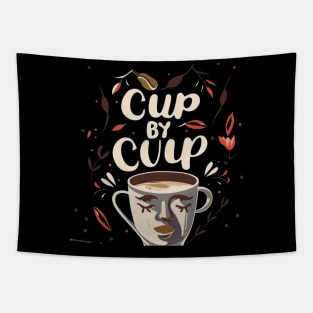 Cup By Cup Coffee Barista Tapestry