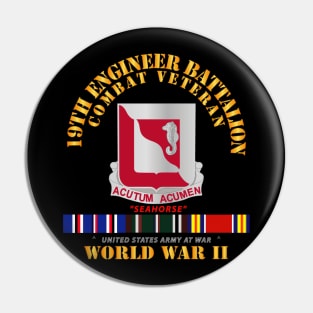 19th Engineer Battalion - WWII w EU SVC Pin