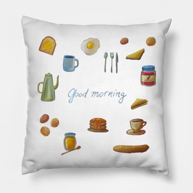 Breakfast Pillow by karinasaita