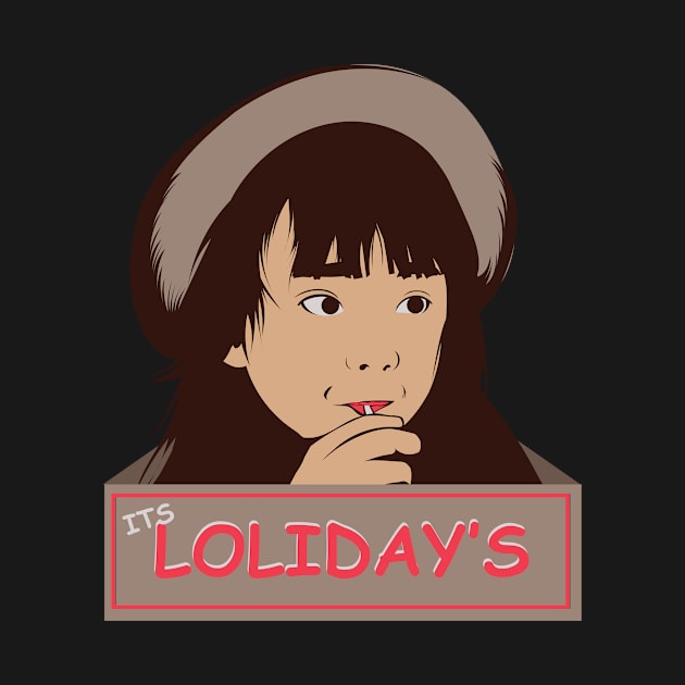 a cute little girl eat a lollipop in a lolidays by clairvoyant