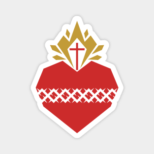 Christian illustration. Sacred Heart of Jesus. Magnet