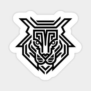 The Tiger Head (Black) Magnet