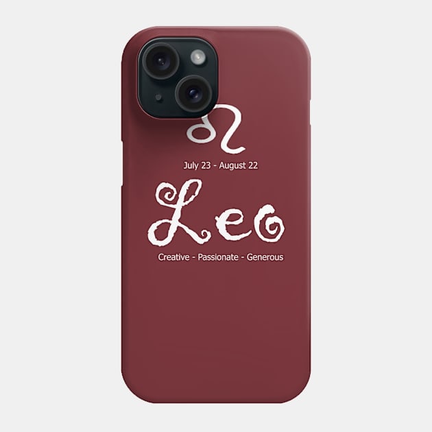 Leo astrological sign design Phone Case by halazidan