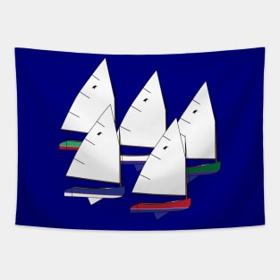 Sanderling Sailboats Racing Tapestry