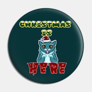 Cat Christmas is here Pin