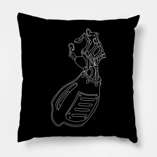 John Silver White Outline Pillow