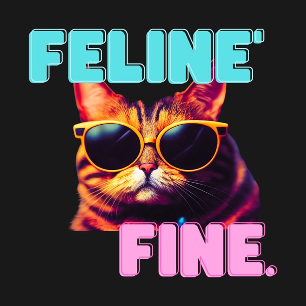 Feline fine cat lover pun by AJDP23