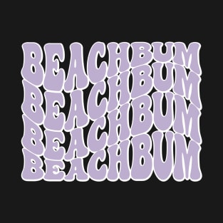 Beachbum Funny Summer Shirt in Groovy Wavy Words T-Shirt