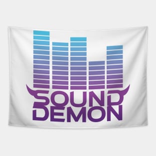 Sound Demon Cool Blue and Purple Tapestry