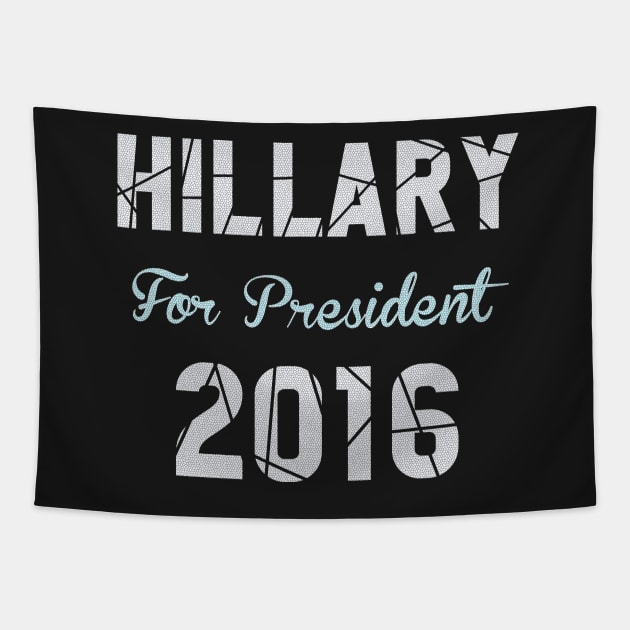 Hillary Clinton 2016 Tapestry by ESDesign