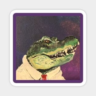 Crocodile of note Magnet