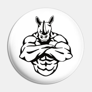 Awesome Muscle Rhino Pin