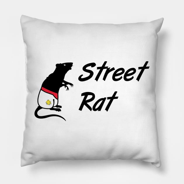 street rat Pillow by B0red