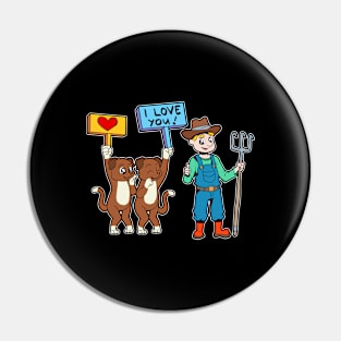 Dogs love the farmer Pin