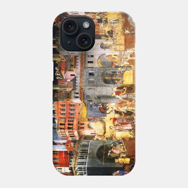 EFFECTS OF GOOD GOVERNMENT IN THE MEDIEVAL CITY SIENA by AMBROGIO LORENZETTI Phone Case by BulganLumini