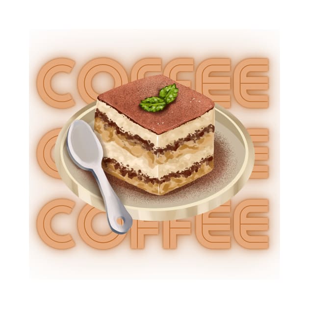 Tiramisu Coffee Cake Vintage Since by Flowering Away