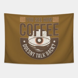 Nerdy Tee - Coffee Talk Back Tapestry