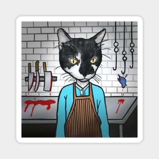 Butcher Cat Magnet