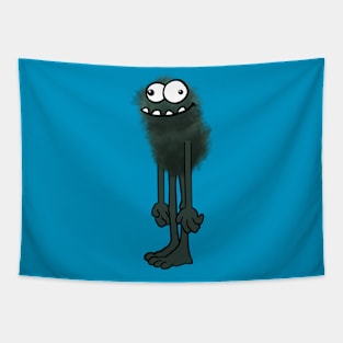 Green furry monster Tapestry