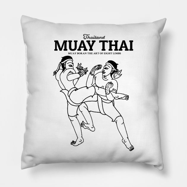 MMA Tattoo Muay Thai Pillow by KewaleeTee