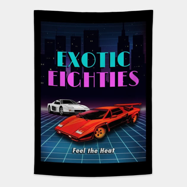 Exotic Eighties Cars Tapestry by phneep