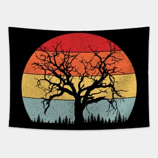 Wildlife Trees Outdoors Nature Retro Forest Camping Tapestry