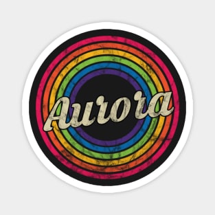 Aurora - Retro Rainbow Faded-Style Magnet